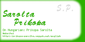 sarolta prikopa business card